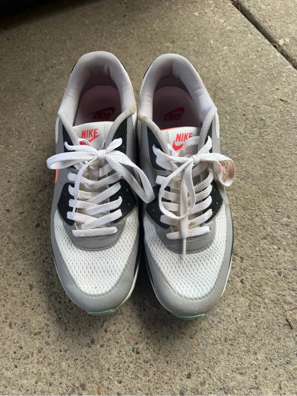 Nike Air Max Golf Spikeless White with Coral & Teal